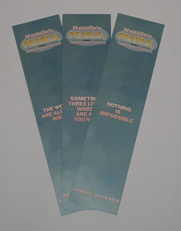 Nannies Pearls - Three Little Words Bookmarks